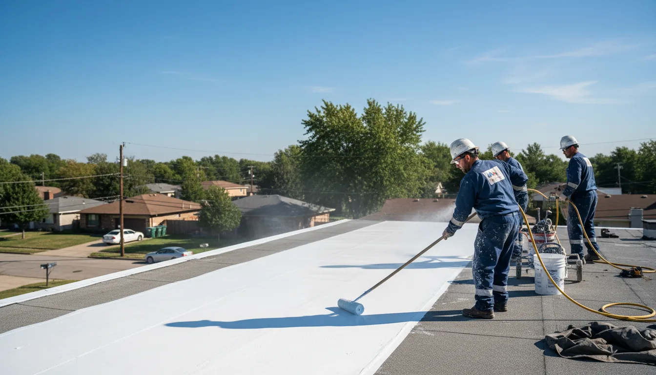 Commercial roof coating in Waterford, PA near me